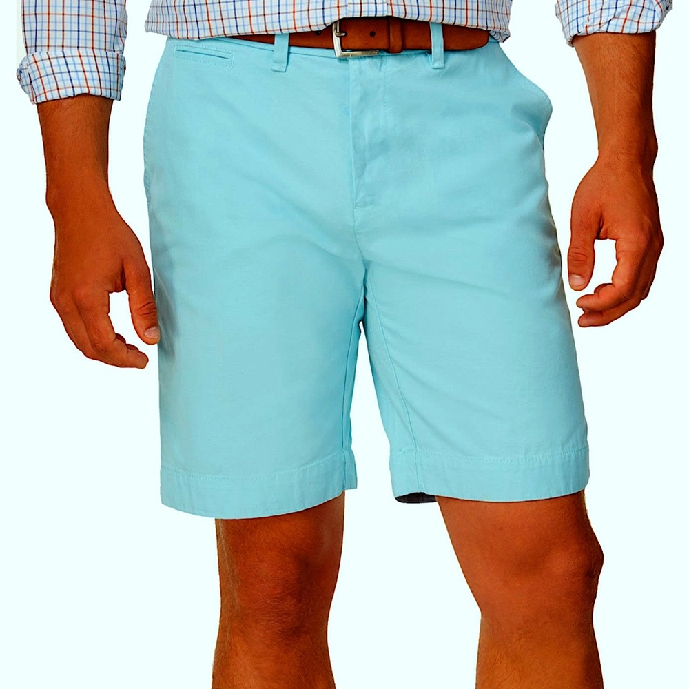 Tommy Hilfiger Blue Shorts Flat Front Chino 32W
